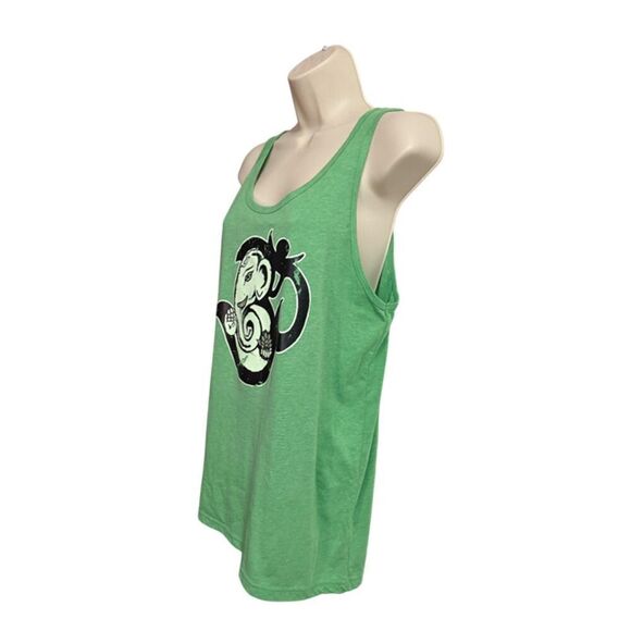 Bella + Canvas Ganesha Graphic Green Tank Top Size M - Picture 3 of 8